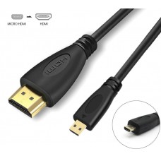 Cablu micro HDMI la HDMI, DeTech, 1.5m, tata, negru