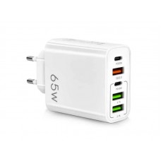 Incarcator retea 3 in 1 Smart 65w, Active, Incarcare rapida PD, QC 3.0, 1 x Type-C 65W, 1 x USB C 20W, 1 x USB QC 18W,  2 x USB A