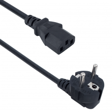 Cablu alimentare PC 1.5 m, Detech, mufa 3 pini, sectiune fir 0.75mm, bulk, negru