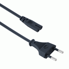 Cablu alimentare tip Casetofon 220v, Detech, mufa 2 pini, 1.5M, pentru incarcatoare laptop, monitoare