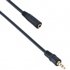Cablu audio Detech Jack 3.5mm Mama Tata Prelungitor, 5m, Stereo, negru, calitate deosebita, contacte aurite