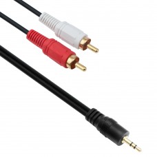 Cablu audio Detech Jack  3.5mm - RCA Tata, 1.5m, Stereo, negru