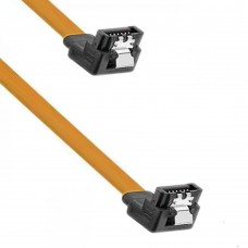 Cablu SATA date pentru hdd / ssd / dvd, DeTech , 30cm, clips metalic, 90 grade