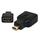 Adaptor / Mufa HDMI mama la micro HDMI tata, DeTech, negru, hdmi a la microhdmi c, contacte aurite, ambalaj individual