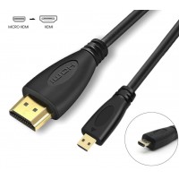 Cablu micro HDMI la HDMI, DeTech, 1.5m, tata, negru