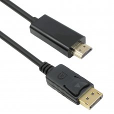 Cablu DisplayPort (DP) la HDMI DeTech, 1.8m, tata, calitate deosebita