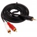 Cablu audio Detech Jack  3.5mm - RCA Tata, 5m, Stereo, negru